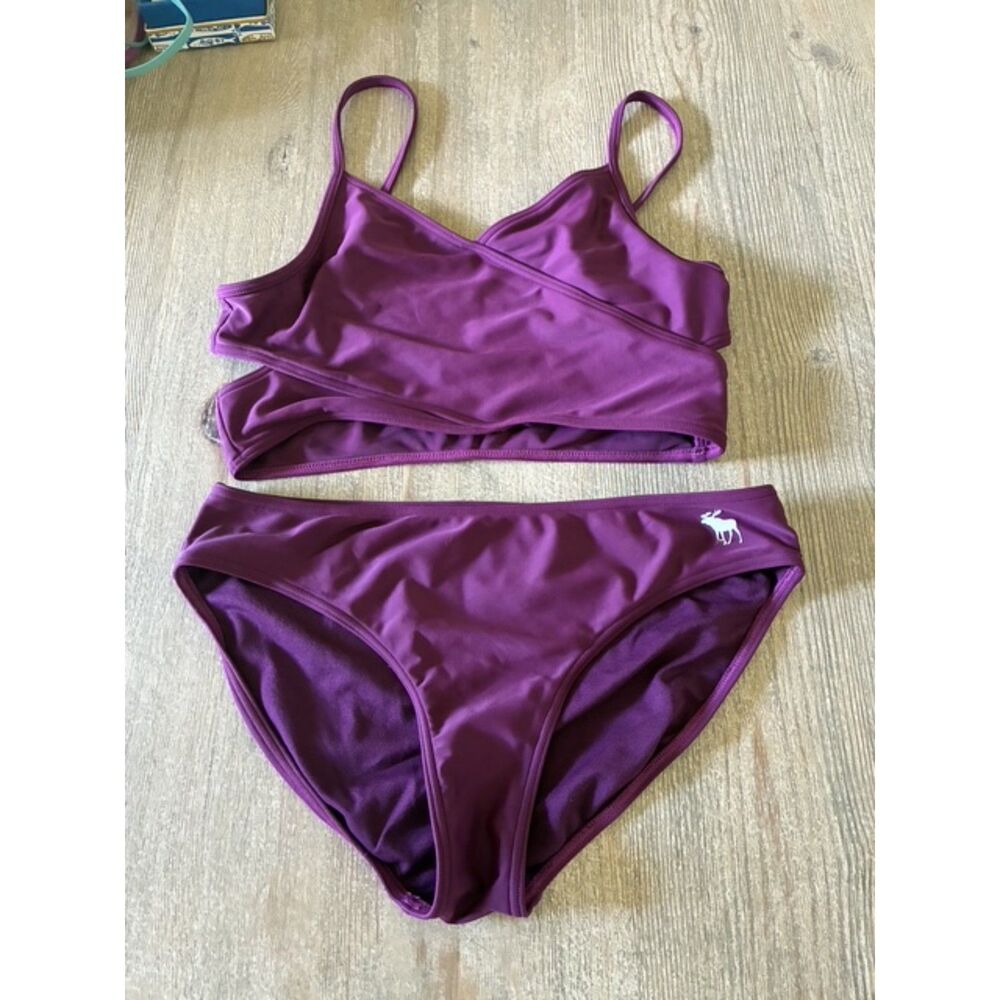 Abercrombie Kids Purple Bikini Set Girls XL 13/14 Two Piece Swimsuit
